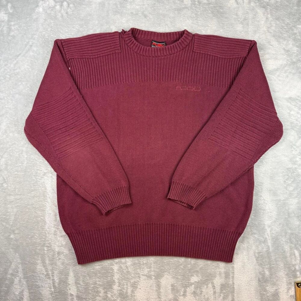 Fubu Men's Burgundy and Red Jumper